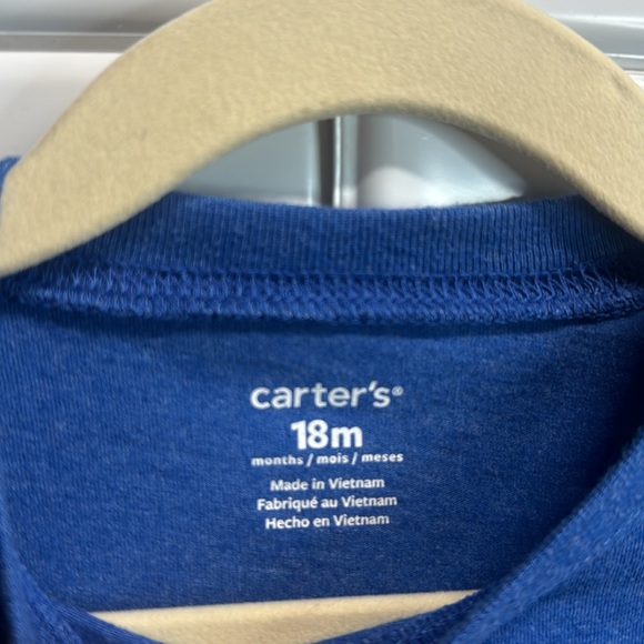 Carter’s | Long Sleeve Blue Dog & Car T Shirt | Size 18 Months - Picture 4 of 4